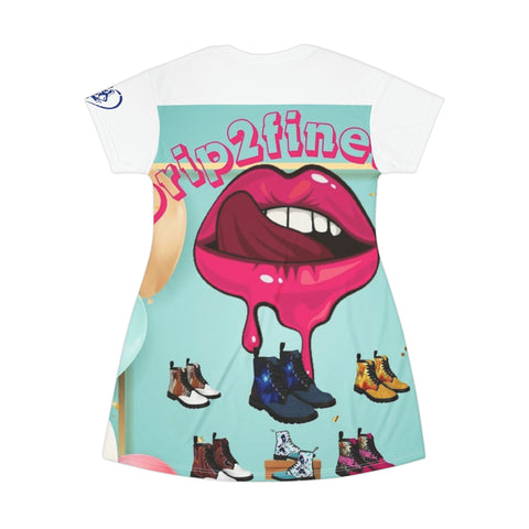 HIP HOP ART T-Shirt Dress (AOP)