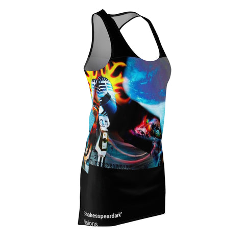 Women's Cut & Sew  HIP HOP ART Racerback Dress (AOP)