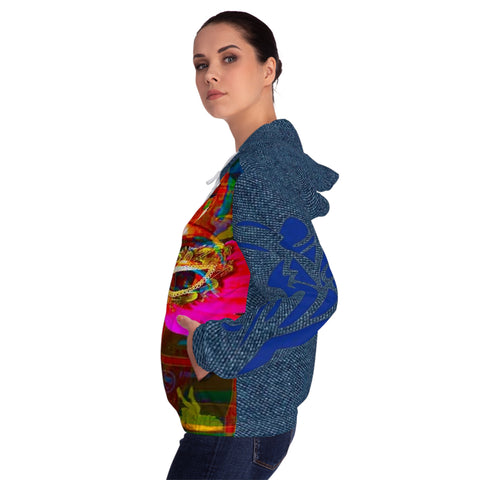 Women’s Full-Zip HIP HOP ART Hoodie (AOP)