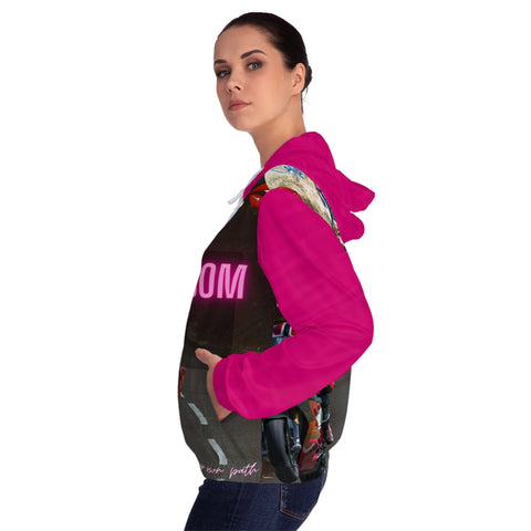 Women’s Full-Zip HIP HOP ART Hoodie (AOP)
