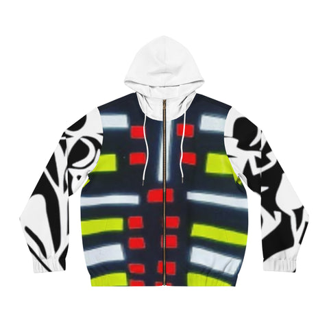 Men's Full-Zip HIP HOP ART Hoodie (AOP)