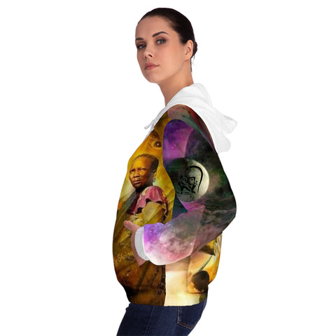 Women’s Full-Zip  HIP HOP ART  Hoodie (AOP)