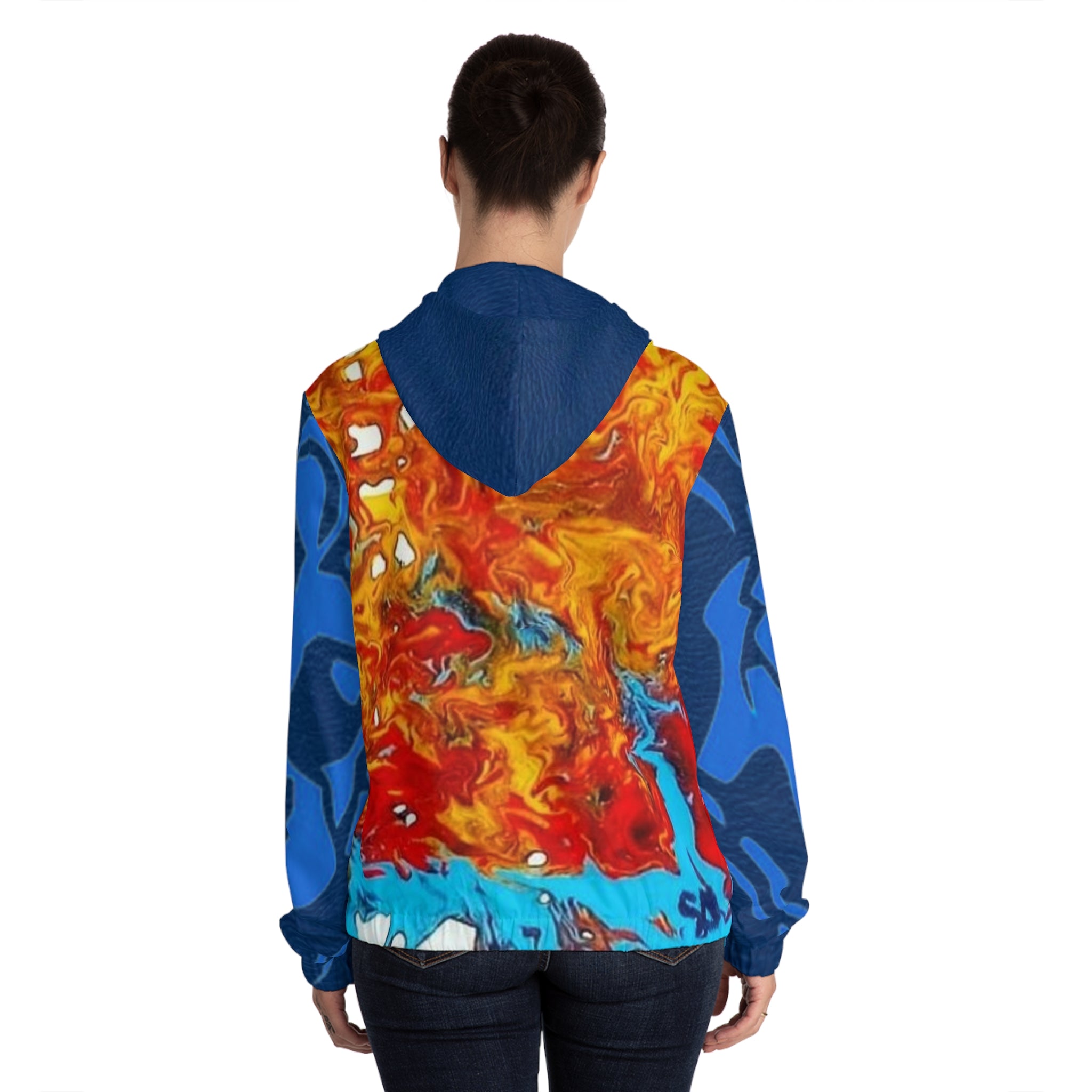 Women’s Full-Zip HIP HOP ART Hoodie (AOP)