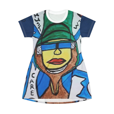 HIP HOP ART T-Shirt Dress (AOP)