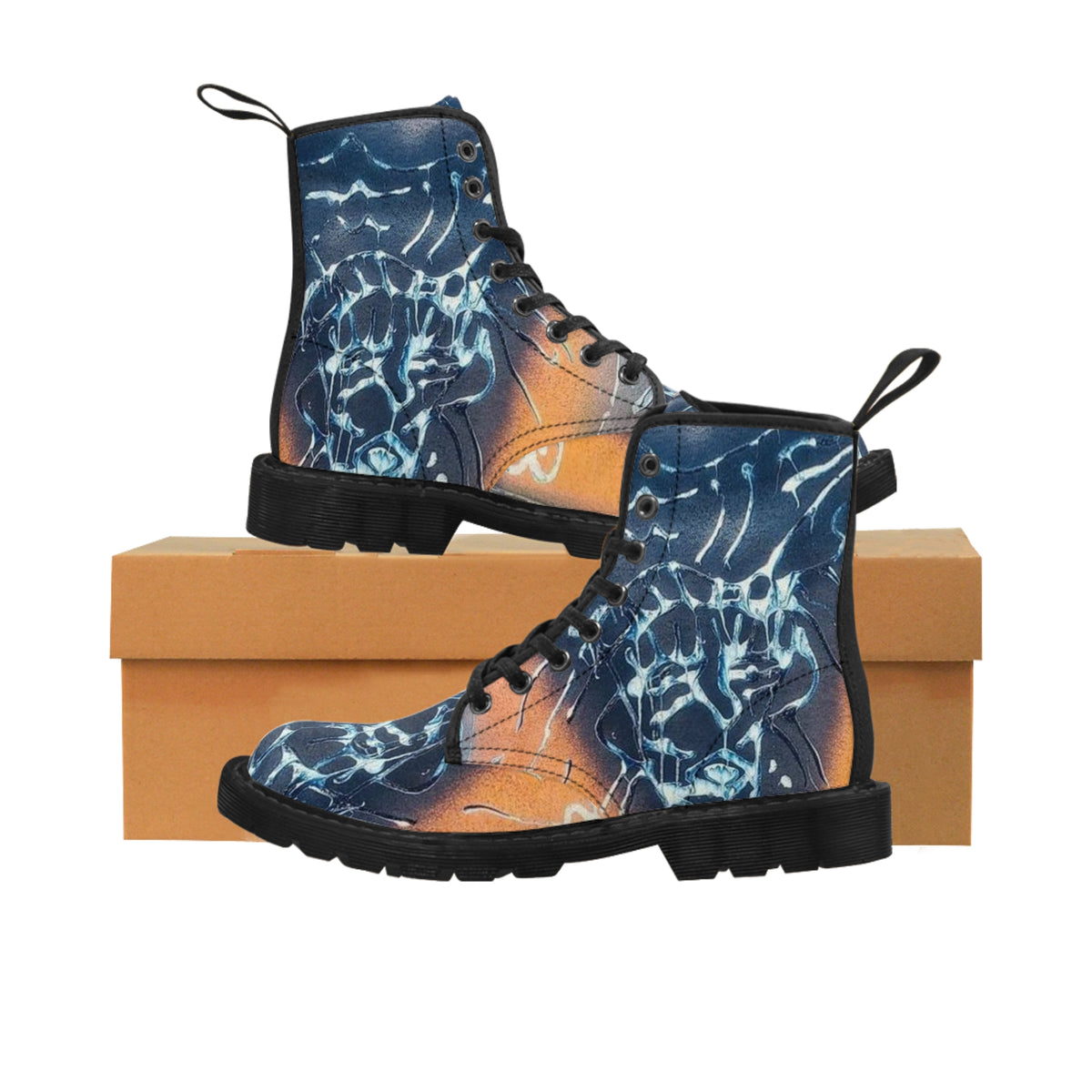 Men's  HIP HOP ART Canvas Boots