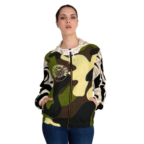 Women’s Full-Zip HIP HOP ART Hoodie (AOP)