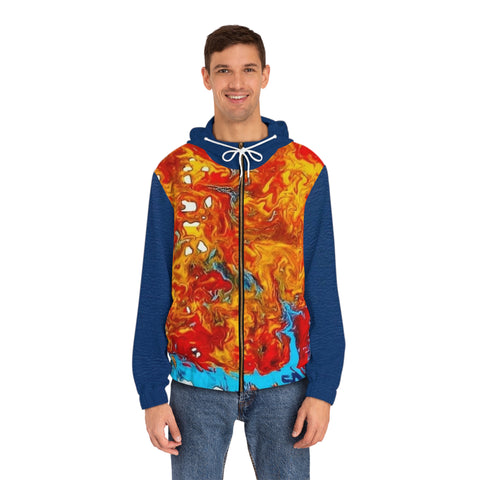 Men's Full-Zip  HIP HOP ART  Hoodie (AOP)