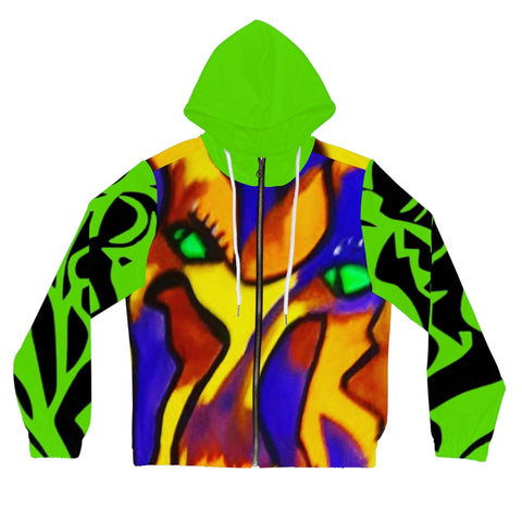 Women’s Full-Zip  HIP HOP ART Hoodie (AOP)