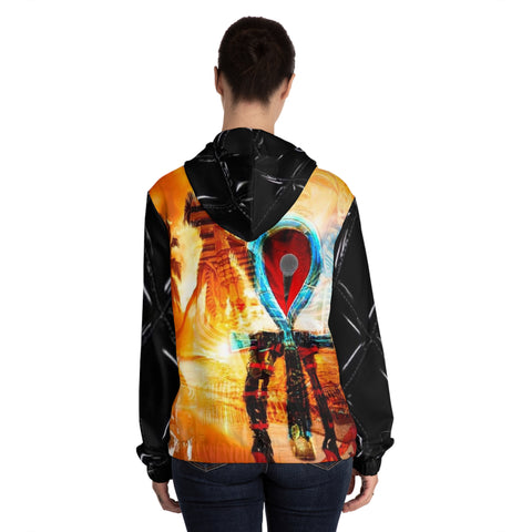 Women’s Full-Zip HIP HOP ART Hoodie (AOP)