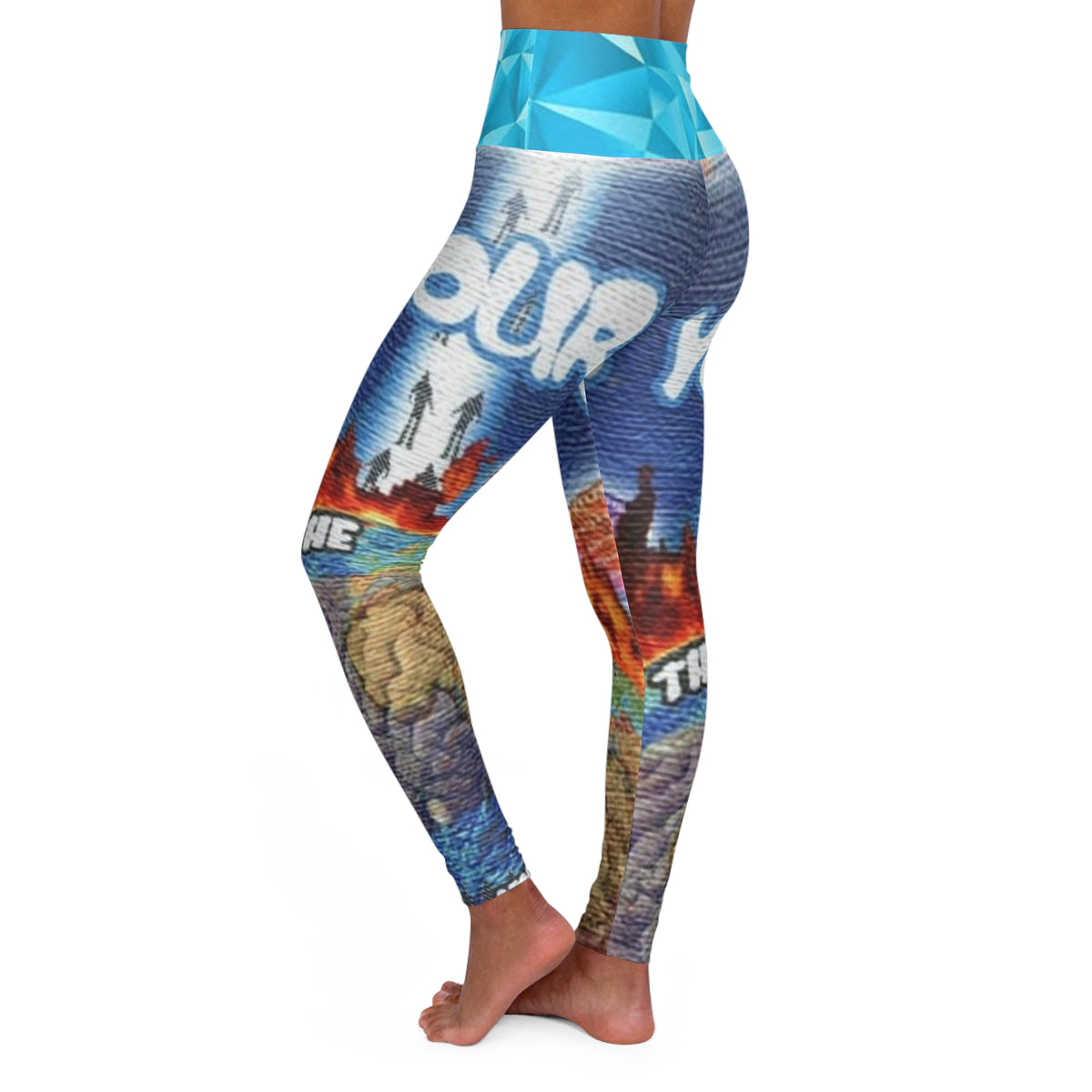 High Waisted HIP HOP ART  Yoga Leggings (AOP)