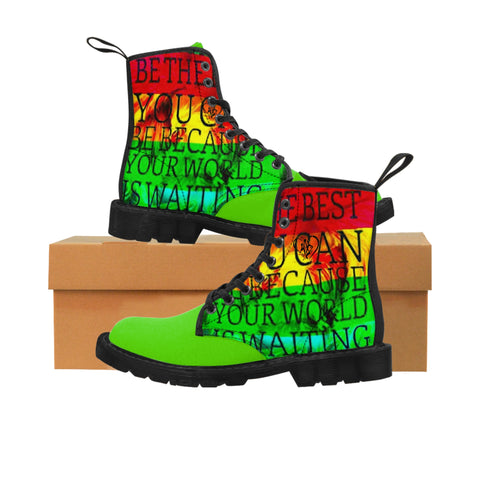 Men's Canvas  HIP HOP ART Boots