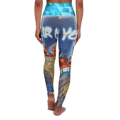 High Waisted HIP HOP ART  Yoga Leggings (AOP)