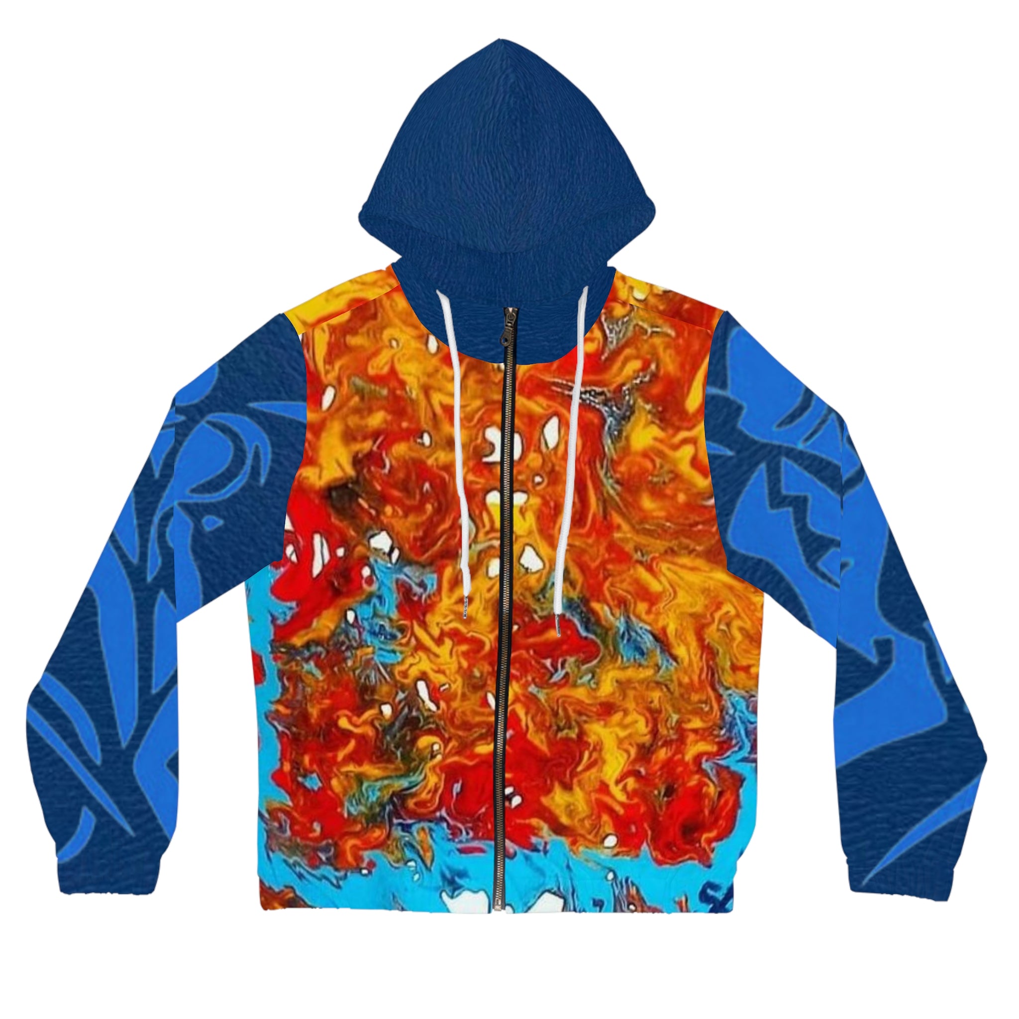 Women’s Full-Zip HIP HOP ART Hoodie (AOP)