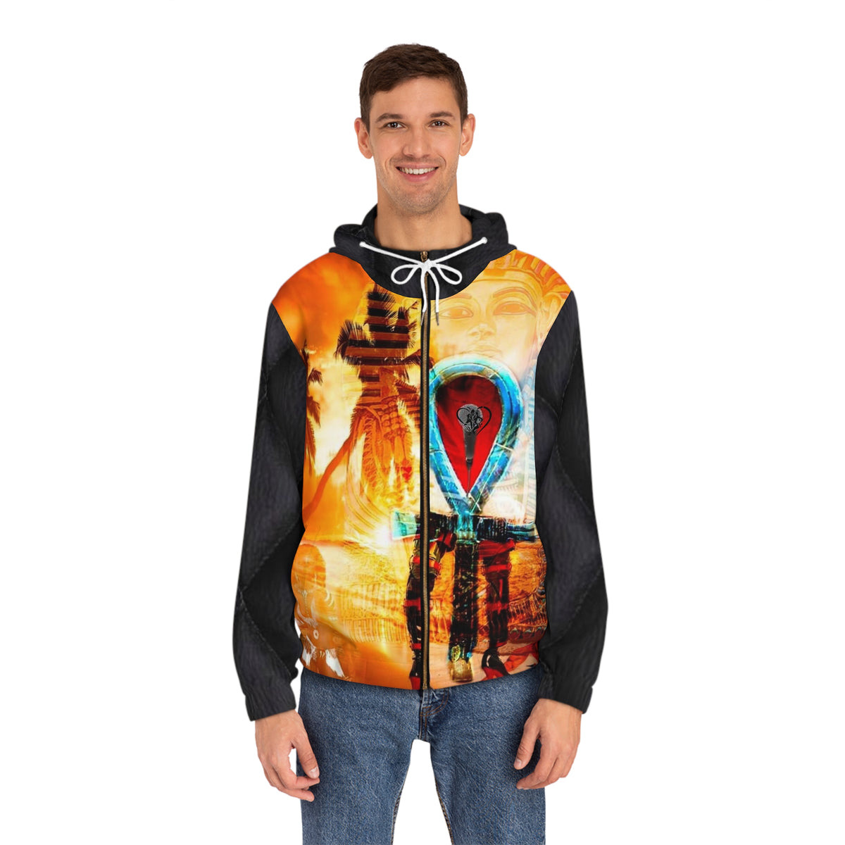 Men's Full-Zip HIP HOP ART Hoodie (AOP)