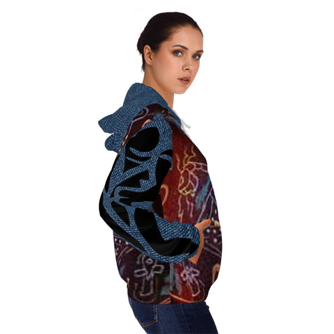 Women’s Full-Zip  HIP HOP ART  Hoodie (AOP)