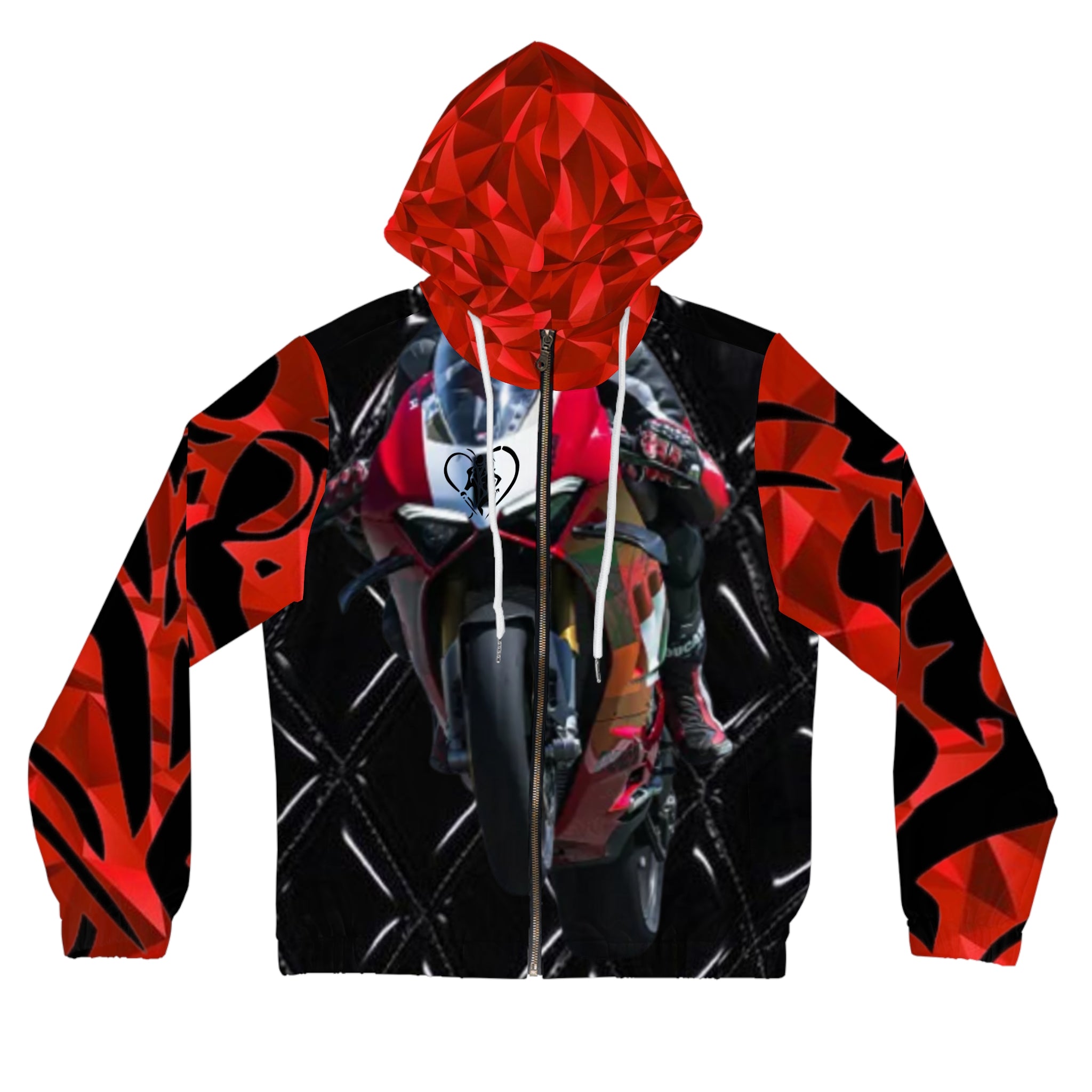 Women’s Full-Zip HIP HOP ART Hoodie (AOP)