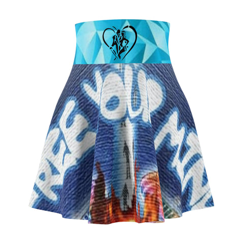 Women's HIP HOP ART  Skater Skirt (AOP)