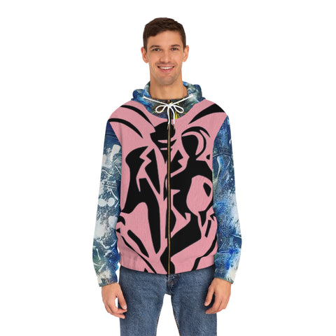 Men's Full-Zip Hip Hop Art Hoodie (AOP)