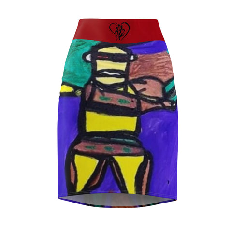 Women's HIP HOP ART Pencil Skirt (AOP)