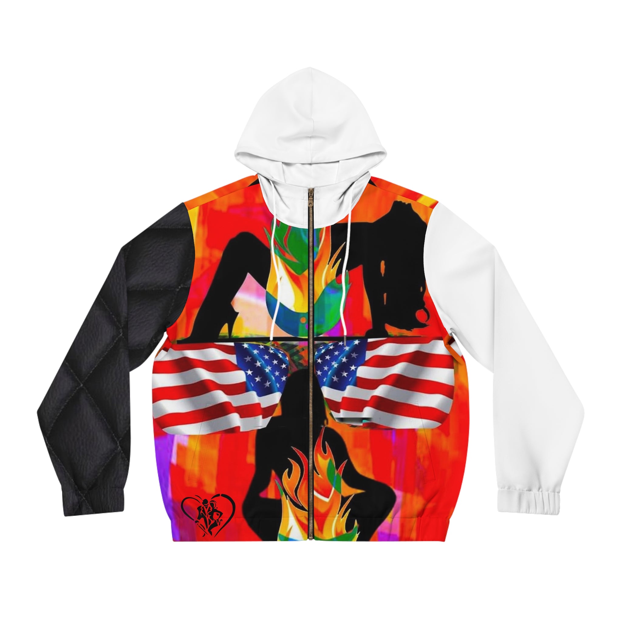 Men's Full-Zip HIP HOP ART Hoodie (AOP)