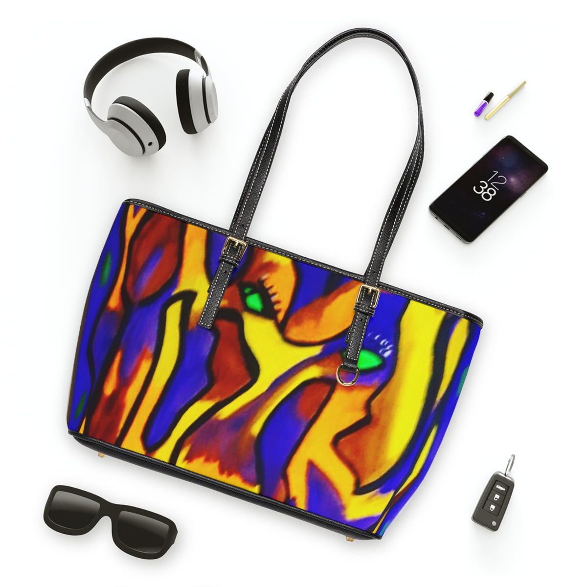 Leather  HIP HOP ART Shoulder Bag