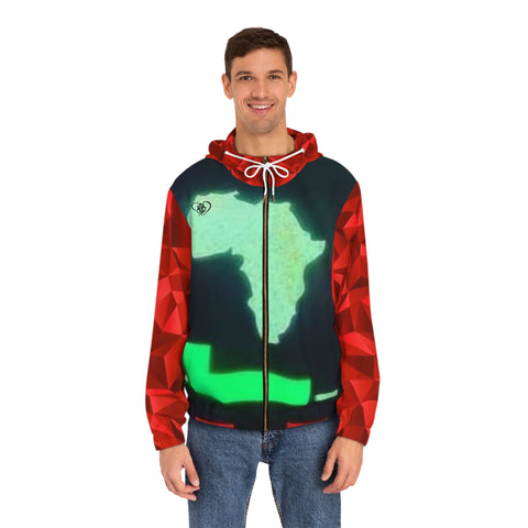 Men's Full-Zip HIP HOP ART Hoodie (AOP)