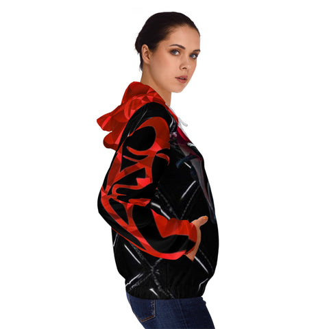 Women’s Full-Zip HIP HOP ART Hoodie (AOP)