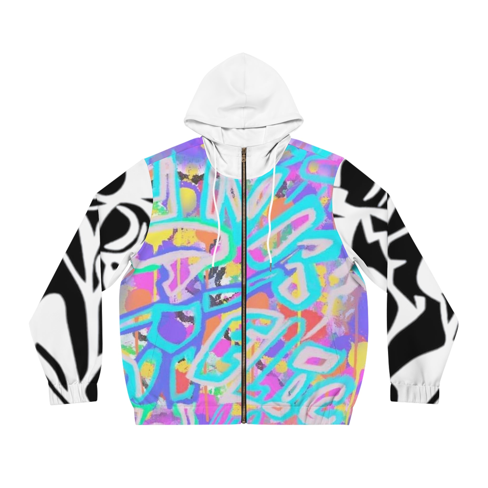 Men's Full-Zip HIP HOP ART Hoodie (AOP)