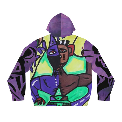 Men's Full-Zip HIP HOP ART Hoodie (AOP)