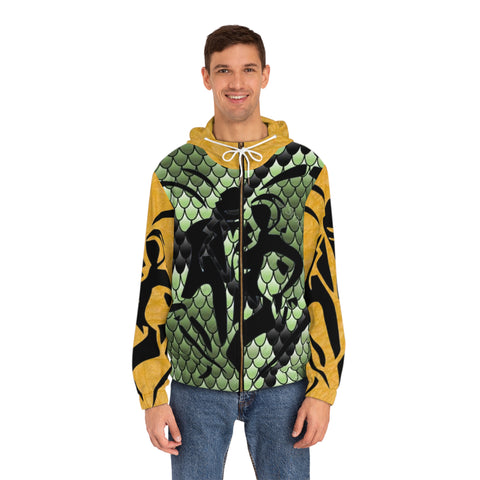 Men's Full-Zip HIP HOP ART Hoodie (AOP)