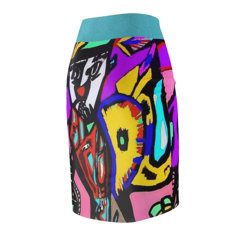 Women's HIP HOP ART Pencil Skirt (AOP)