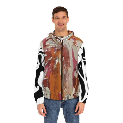 Men's Full-Zip HIP HOP ART Hoodie (AOP)