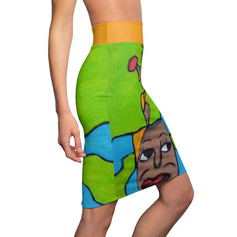 Women's HIP HOP ART  Pencil Skirt (AOP)