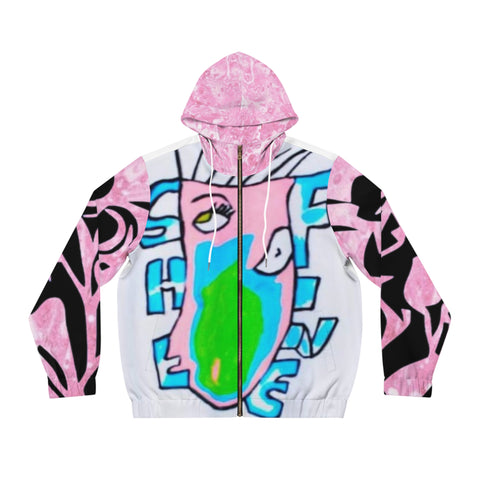 Men's Full-Zip HIP HOP ART Hoodie (AOP)