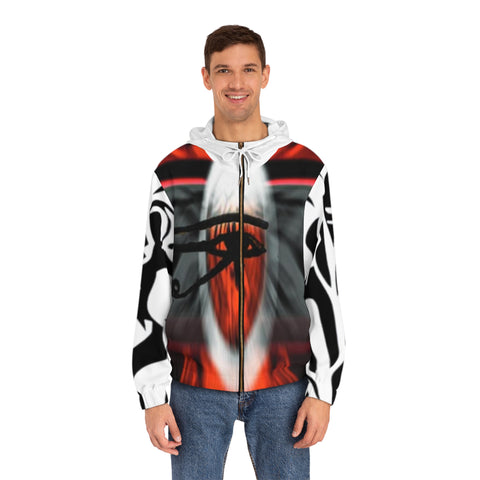 Men's Full-Zip HIP HOP ART Hoodie (AOP)