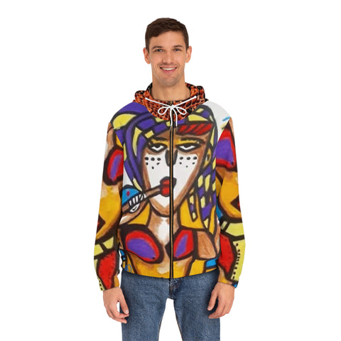 Men's Full-Zip  HIP HOP ART Hoodie (AOP)