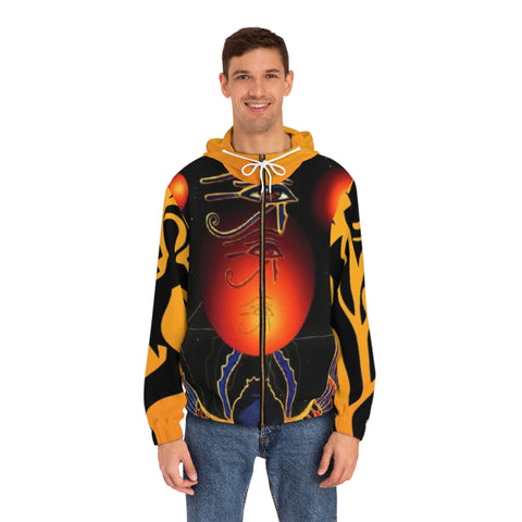 Men's Full-Zip HIP HOP ART  Hoodie (AOP)