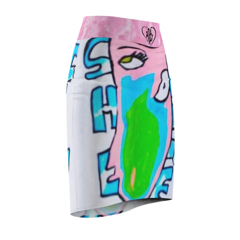 Women's  HIP HOP ART Pencil Skirt (AOP)