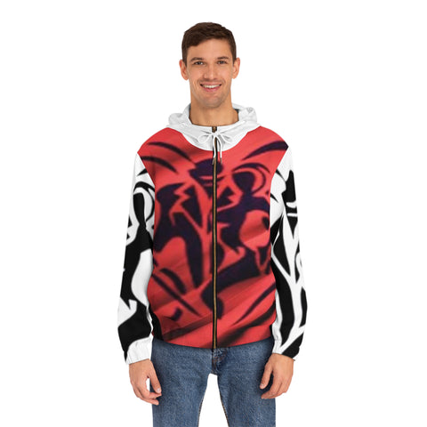 Men's Full-Zip HIP HOP ART Hoodie (AOP)