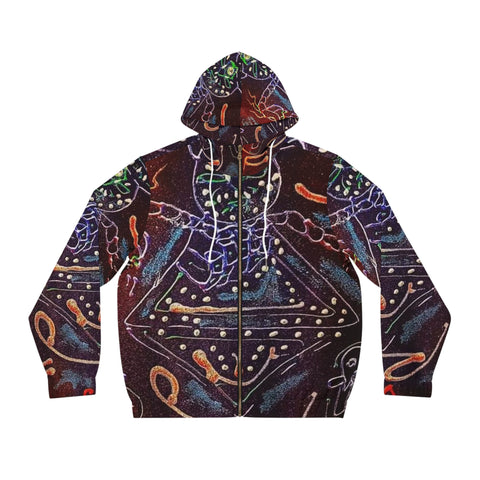 Men's Full-Zip  HIP HOP ART Hoodie (AOP)