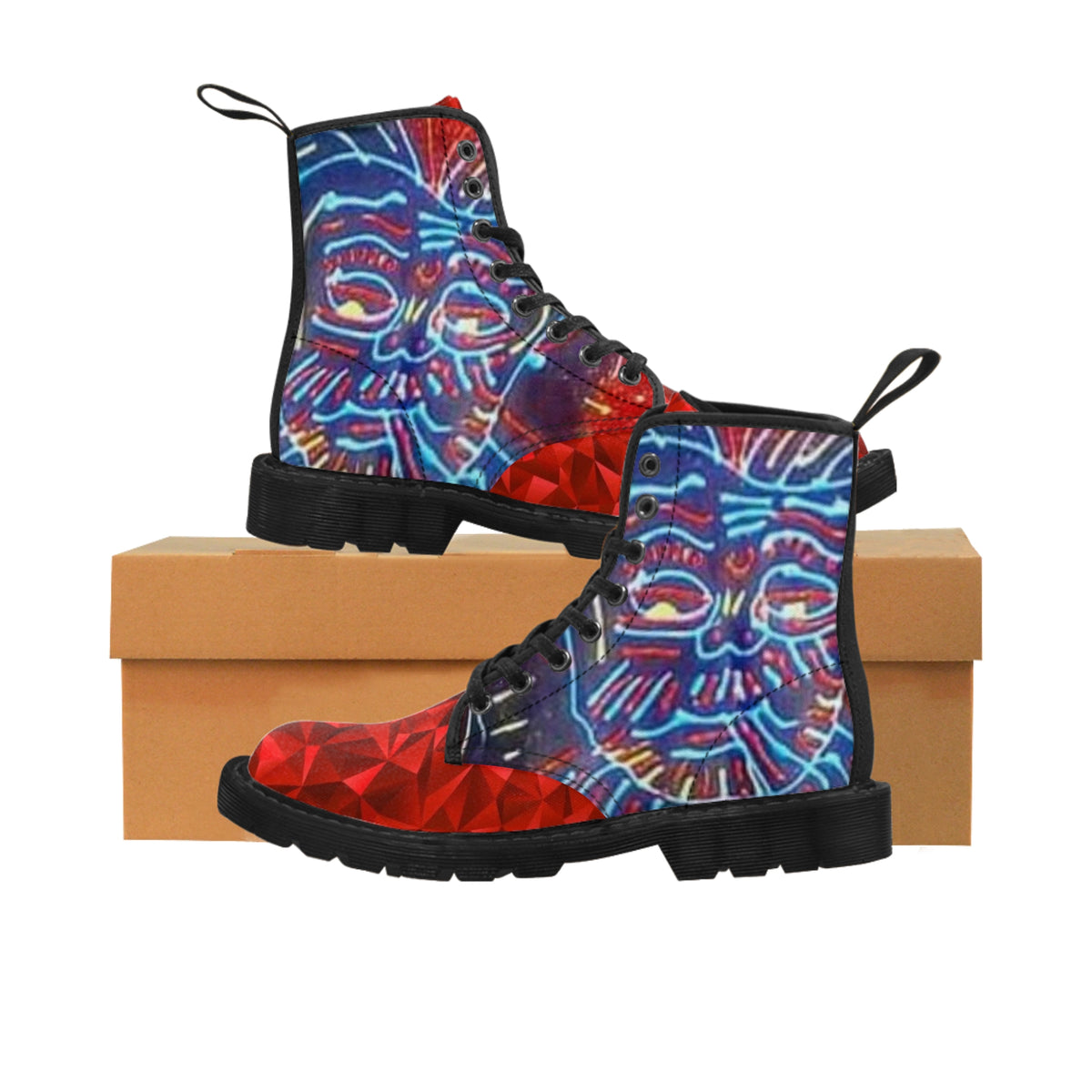 Men's HIP HOP ART Canvas Boots