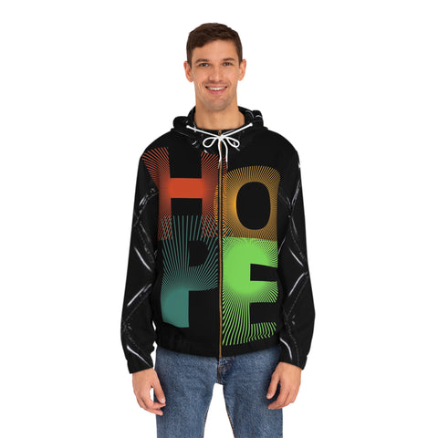 Men's Full-Zip  HIP HOP ART Hoodie (AOP)