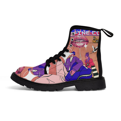 Men's HIP HOP ART  Canvas Boots