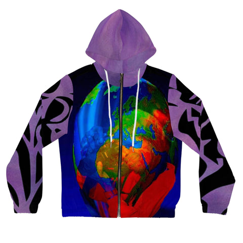 Women’s  HIP HOP ART Full-Zip Hoodie (AOP)