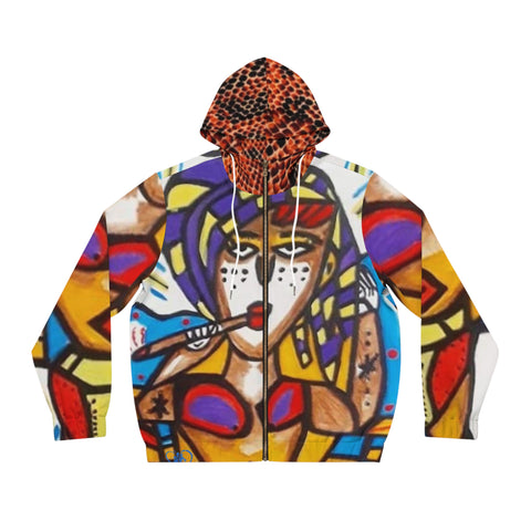 Men's Full-Zip  HIP HOP ART Hoodie (AOP)