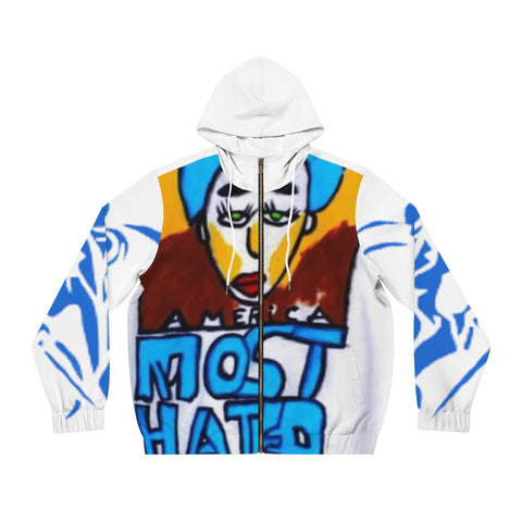 Men's Full-Zip  HIP HOP ART Hoodie (AOP)