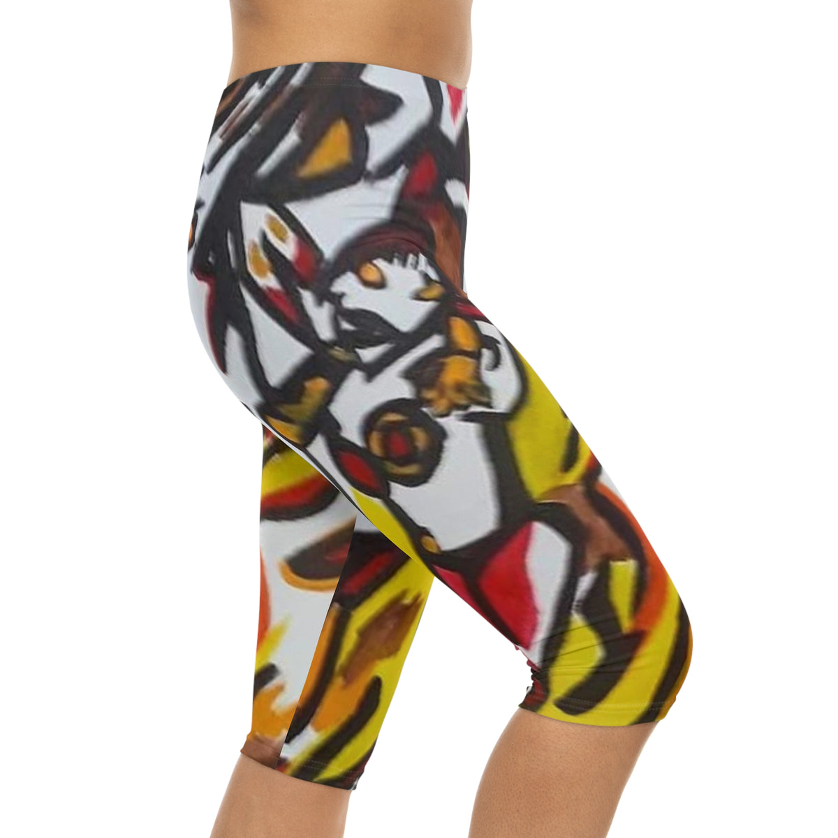 Women’s HIP HOP ART Capri Leggings (AOP)