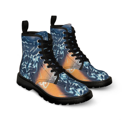 Men's  HIP HOP ART Canvas Boots