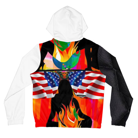 Women’s Full-Zip  HIP HOP ART Hoodie (AOP)