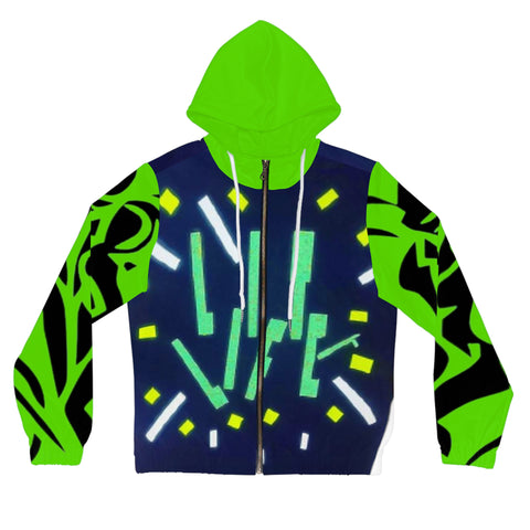 Women’s Full-Zip HIP HOP ART Hoodie (AOP)